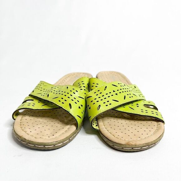 🍋 Ashley Blue • Women’s Mini Wedge Slip On Sandals Size 7 - Picture 4 of 8